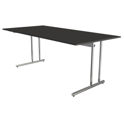 Artikelbild für Kerkmann Lago Schreibtisch anthrazit rechteckig, C-Fuß-Gestell chrom 200,0 x 100,0 cm, Artikelnummer 656049