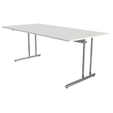 Artikelbild 1 für Kerkmann Lago Schreibtisch weiß rechteckig, C-Fuß-Gestell chrom 200,0 x 100,0 cm, Artikelnummer 656052