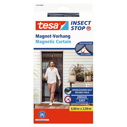 Artikelbild 2 für tesa Fliegengitter Insect Stop Magnetvorhang anthrazit 0,8 x 2,0 m, Artikelnummer 619157