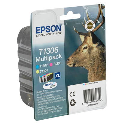 Artikelbild 2 für EPSON T1306XL (Hirsch) cyan, magenta, gelb Druckerpatronen, 3er-Set, Artikelnummer 546119