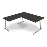Artikelbild 1 für Kerkmann Lago Schreibtisch anthrazit L-Form, C-Fuß-Gestell chrom 160,0 x 80,0 cm, Artikelnummer 656064