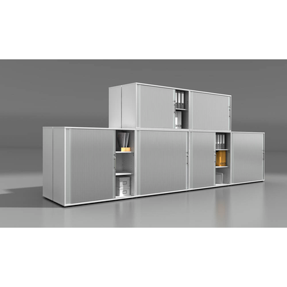 Artikelbild 6 für HAMMERBACHER Rollladenschrank weiß, silber 1 Fachboden 120,0 x 40,0 x 74,8 cm, Artikelnummer 195723