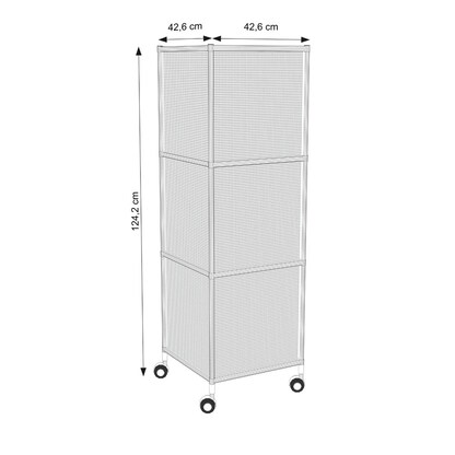 Artikelbild 5 für viasit SAM System4Schallschutz-Modul Stahlrohr verchromt, Lochblech lackiert, Artikelnummer 448276