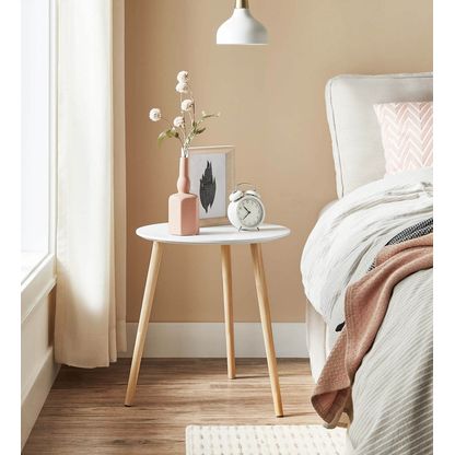 Artikelbild 6 für VASAGLE Beistelltische-Set rund MDF-Platte weiß, 2 St., Artikelnummer 291217