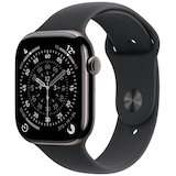 Artikelbild 1 für Apple Watch Series 11 46 mm Titan (GPS+Cellular) Sportarmband S/M schwarz, schiefer, Artikelnummer 714297