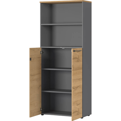 Artikelbild 8 für GERMANIA Regalschrank Agenda Home, 4236-564 grafit, grandson-eiche 80,0 x 40,0 x 197,0 cm, 1 St., Artikelnummer 121562