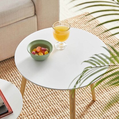 Artikelbild 8 für VASAGLE Beistelltische-Set rund MDF-Platte weiß, 2 St., Artikelnummer 291217