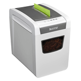 Artikelbild 1 für LEITZ IQ Home Office Slim Aktenvernichter mit Partikelschnitt P-4, 4 x 28 mm, bis 10 Blatt, weiß, Artikelnummer 638041