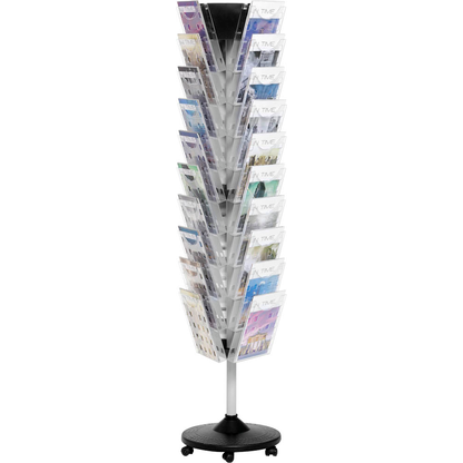 Artikelbild 2 für helit Prospektständer drehbar the giant grid transparent DIN A4 30 Fächer 43,0 x 43,0 x 177,0 cm, 1 St., Artikelnummer 576292