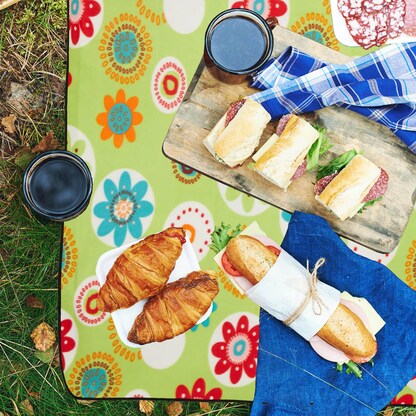 Artikelbild 6 für relaxdays Picknickdecke isoliert mehrfarbig 200,0 x 200,0 cm, 1 St., Artikelnummer 448781