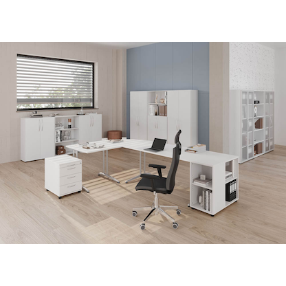 Artikelbild 9 für HAMMERBACHER Altus Büromöbel-Set weiß, Artikelnummer 508827