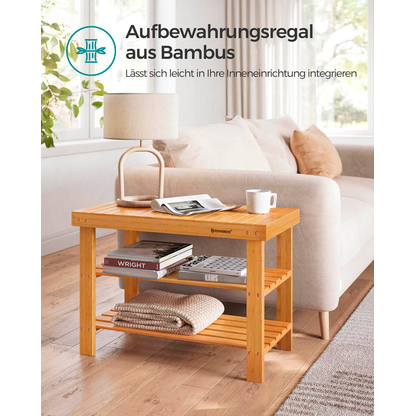 Artikelbild 5 für SONGMICS Schuhbank LBS04N natur Holz 70,1 cm, Artikelnummer 262349