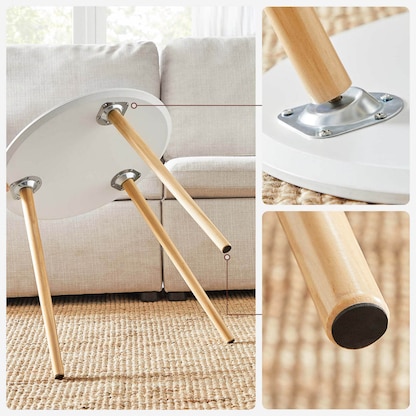 Artikelbild 9 für VASAGLE Beistelltische-Set rund MDF-Platte weiß, 2 St., Artikelnummer 291217