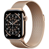 Artikelbild 1 für Apple Watch Series 11 42 mm Titan (GPS+Cellular) Milanaise Armband S/M gold, Artikelnummer 714267