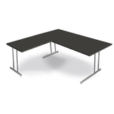 Artikelbild 1 für Kerkmann Lago Schreibtisch anthrazit L-Form, C-Fuß-Gestell chrom 180,0 x 80,0 cm, Artikelnummer 656088
