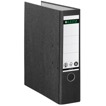 Artikelbild 2 für AKTION: LEITZ 1080 Ordner schwarz marmoriert Karton 8,0 cm DIN A4, 10 St. + GRATIS Lamy Safari Kugelschreiber weiss, Artikelnummer 792931