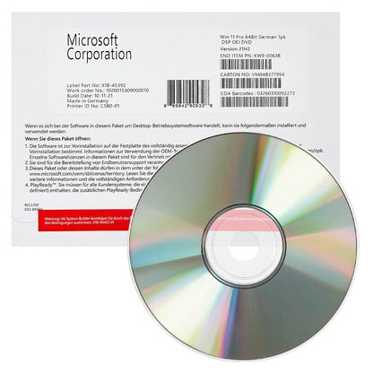 Artikelbild 2 für Microsoft Windows 11 Pro Betriebssystem 64 bit OEM Vollversion (DVD), Artikelnummer 637302