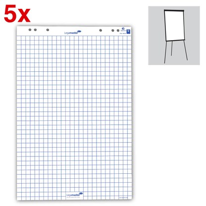 Artikelbild für Legamaster Flipchart-Papier kariert 65,0 x 98,0 cm, 20 Blatt, 5 Blöcke, Artikelnummer 141002