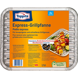 Artikelbild 1 für Toppits Aluschalen Express-Grillpfanne silber 28,0 x 22,0 cm, 4 St., Artikelnummer 441517