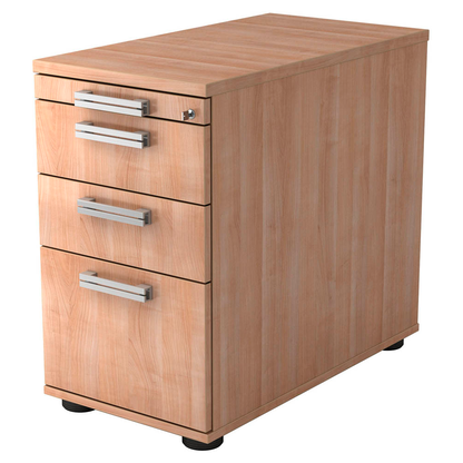 Artikelbild für HAMMERBACHER SC40 Standcontainer nussbaum 4 Auszüge Stahl-Relinggriff silber 42,8 x 80,0 x 72,0 - 76,0 cm, Artikelnummer 860783