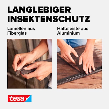 Artikelbild 4 für tesa Fliegengitter Insect Stop Alu anthrazit 0,6-0,95 x 2,2 m, Artikelnummer 619144