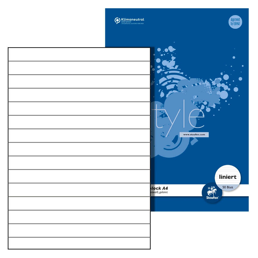 Pukka A4 Legasthenie Pad Liniert Mit Rand -100 Seiten - 80gsm (Grün