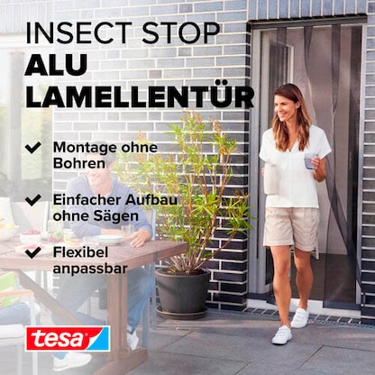Artikelbild 5 für tesa Fliegengitter Insect Stop Alu anthrazit 0,6-0,95 x 2,2 m, Artikelnummer 619144