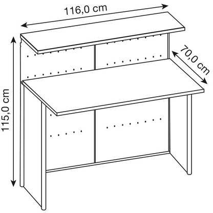 Artikelbild 2 für Kerkmann Empfangstheke Genua gerade, buche, silber 116,0 x 70,0 x 115,0 cm, Artikelnummer 668574