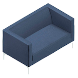 Artikelbild 1 für Quadrifoglio 2-Sitzer Sofa Arte blau weiß Stoff 128,0 x 74,0 x 71,0 cm, 1 St., Artikelnummer 462667