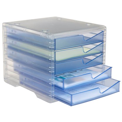 Artikelbild 3 für styro Schubladenbox styroswingbox light cornflower 275-8430.26224, DIN A4 mit 5 Schubladen, 1 St., Artikelnummer 821944