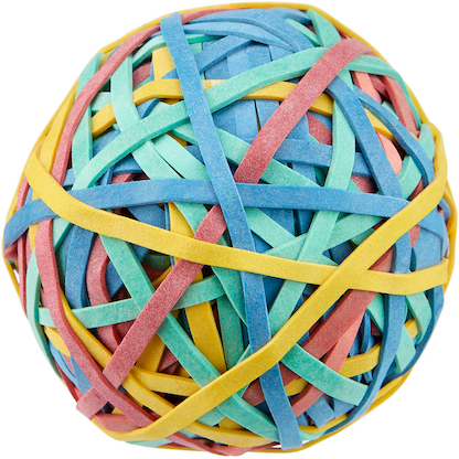 Artikelbild 2 für WIHEDÜ Gummibänder farbig 3,0 mm, Ø 6,4 cm, 100 g, Artikelnummer 964252