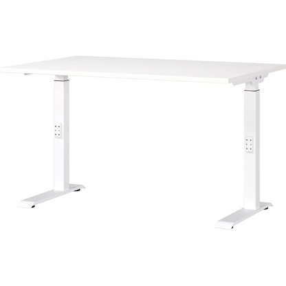 Artikelbild für GERMANIA Mailand höhenverstellbarer Schreibtisch weiß rechteckig, C-Fuß-Gestell weiß 120,0 x 80,0 cm, Artikelnummer 136297
