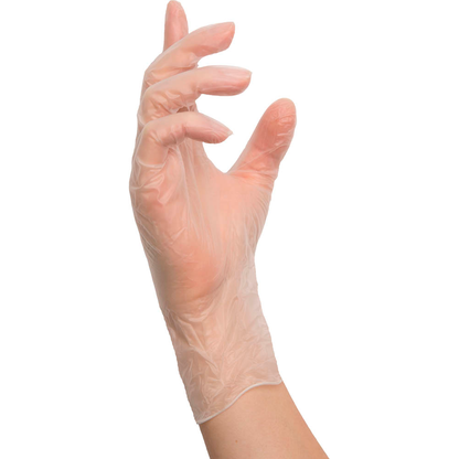 Artikelbild 2 für NITRAS MEDICAL unisex Einmalhandschuhe transparent Größe M, 100 St., Artikelnummer 684544
