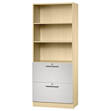 Artikelbild 1 für HAMMERBACHER Regalschrank 7300 RE, V7300/3/S/RE ahorn, silber 80,0 x 42,0 x 200,4 cm, 1 St., Artikelnummer 863136