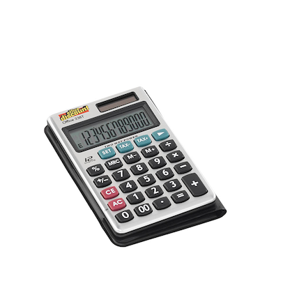 Artikelbild für AKTION: office discount Office 338T Taschenrechner silber/schwarz, Artikelnummer 235554