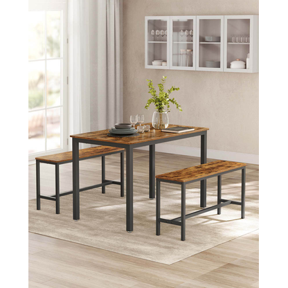 Artikelbild 6 für VASAGLE Sitzgruppe, schwarz Holz, Metall, 3-teilig, Artikelnummer 289409