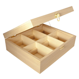 Artikelbild 1 für Rayher Bastelholz natur Teebox mit 6 Fächer, 1 St., Artikelnummer 628713