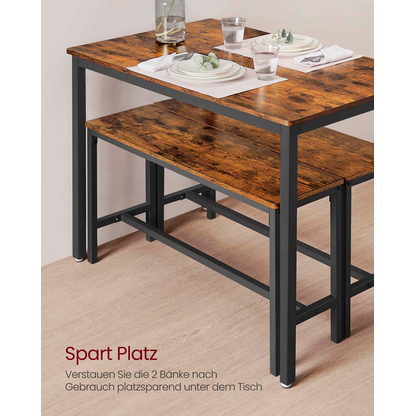 Artikelbild 7 für VASAGLE Sitzgruppe, schwarz Holz, Metall, 3-teilig, Artikelnummer 289409