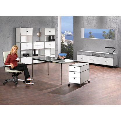 Artikelbild 4 für viasit System4 Schreibtisch transparent rechteckig, 4-Fuß-Gestell chrom 200,0 x 100,0 cm, Artikelnummer 214106