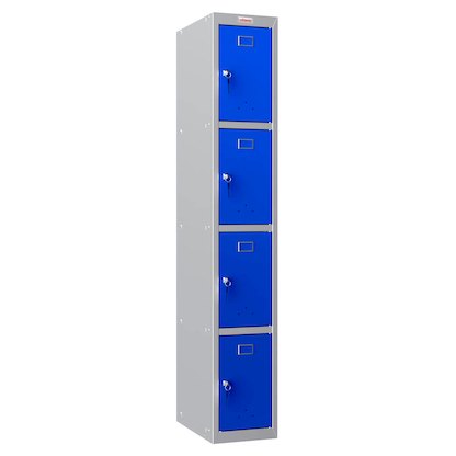 Spind Locker phoenix Spind Locker blau, grau PL1430GBK, 4 Schließfächer 30,0 x 50,0 ...