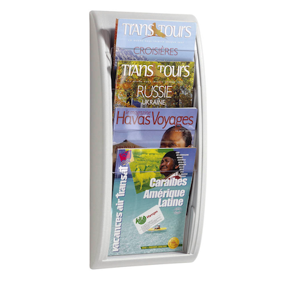 Artikelbild 3 für PAPERFLOW Wandprospekthalter Kompakt grau DIN A4 hoch 4 Fächern 28,5 x 9,0 x 65,5 cm, 1 St., Artikelnummer 535690