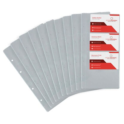 Artikelbild für EICHNER Visitenkartenhüllen schmal DIN A5 transparent glatt, 10 St., Artikelnummer 701124