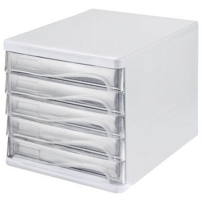 Artikelbild für helit Schubladenbox transparent H6129902, DIN A4 mit 5 Schubladen, 1 St., Artikelnummer 114278