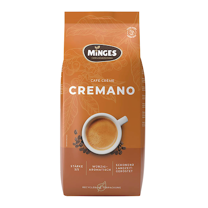 Artikelbild für MINGES Caffe Cremano Kaffeebohnen, Arabica- und Robustabohnen kräftig, 1000 g, Artikelnummer 302000