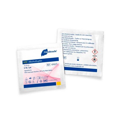 Artikelbild 2 für Meditrade® Alkoholtupfer ABE® 4465 weiß, 100 St., Artikelnummer 562849