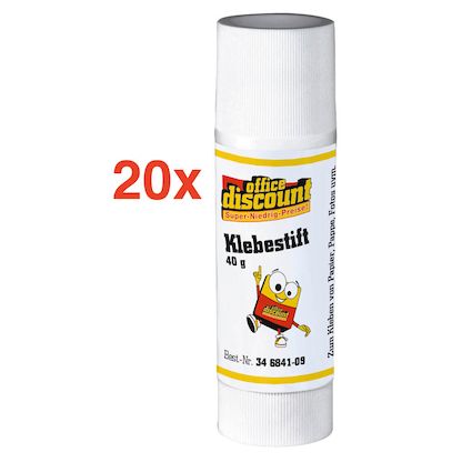 Artikelbild für AKTION: office discount Klebestift 40,0 g, 20 St., Artikelnummer 955435