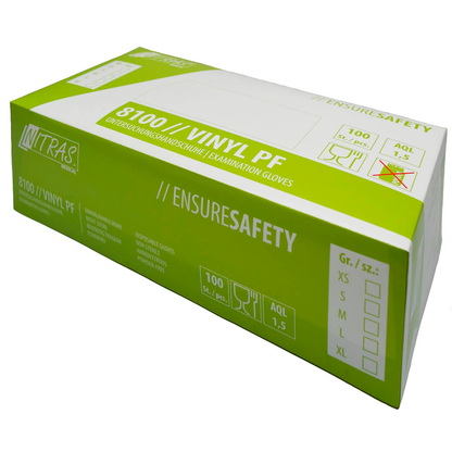 Artikelbild 3 für NITRAS MEDICAL unisex Einmalhandschuhe transparent Größe M, 100 St., Artikelnummer 684544