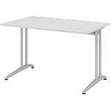 Artikelbild 1 für HAMMERBACHER BS12 Schreibtisch lichtgrau rechteckig, C-Fuß-Gestell silber 120,0 x 80,0 cm, Artikelnummer 862779