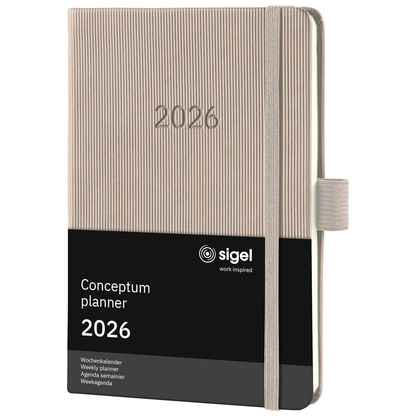 Artikelbild 4 für SIGEL Taschenkalender Conceptum 2026 taupe, 1 St., Artikelnummer 568489