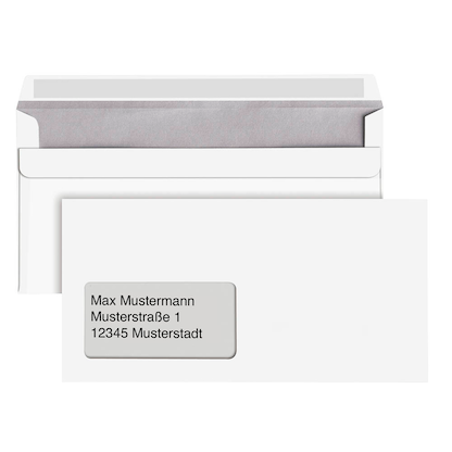 Artikelbild für dots Briefumschläge DIN lang mit Fenster weiß selbstklebend 250 St., Artikelnummer 118083